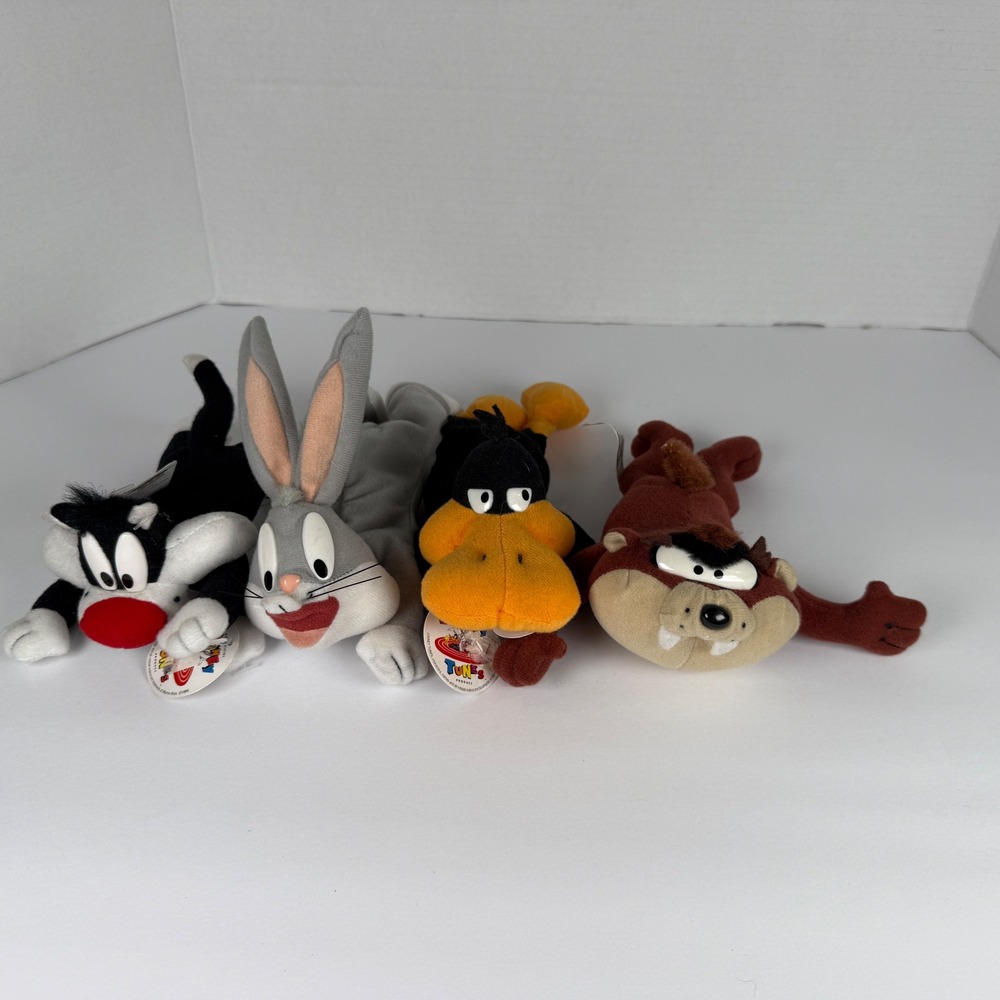 Play-By-Play Looney Tunes Plush Set Kids OS Multicolor Excellent Vintage 90s